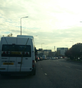 Picture taken yesterday at 3.30pm. Telford Road in gridlock.